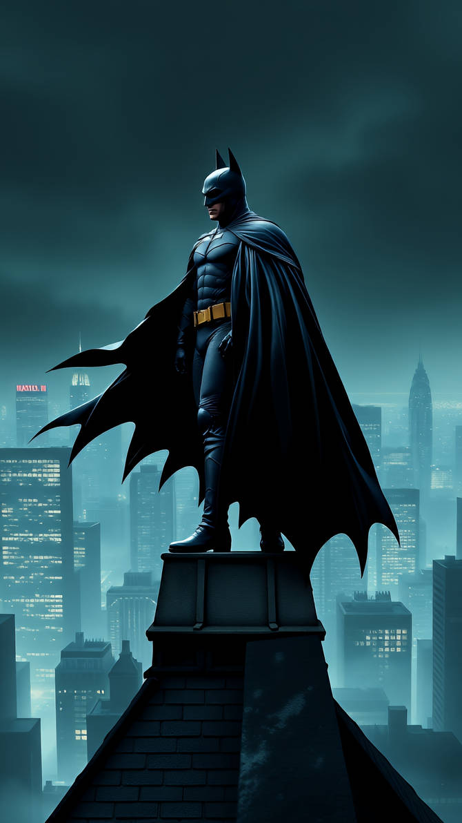 Batman Rooftop Backdrops Batman Wallpaper The Dark Knight on the Rooftop by stockphotospro on ...