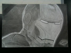 Iron Man Graphite Drawing