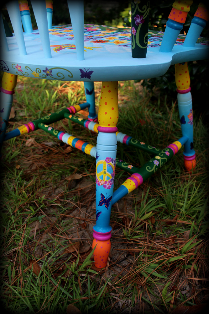 Whimsical Wildflower Chair - Leg Detail 2