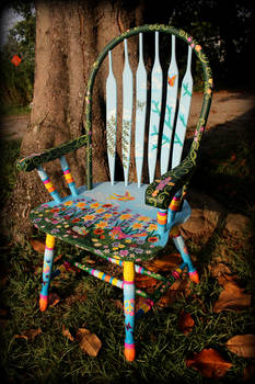 Whimsical Wildflower Chair -Angle View