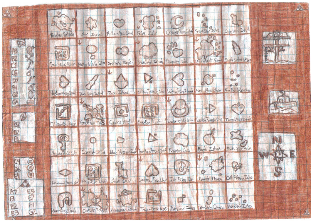Wind Waker Sea Chart by TheWingedTableOfRa on DeviantArt