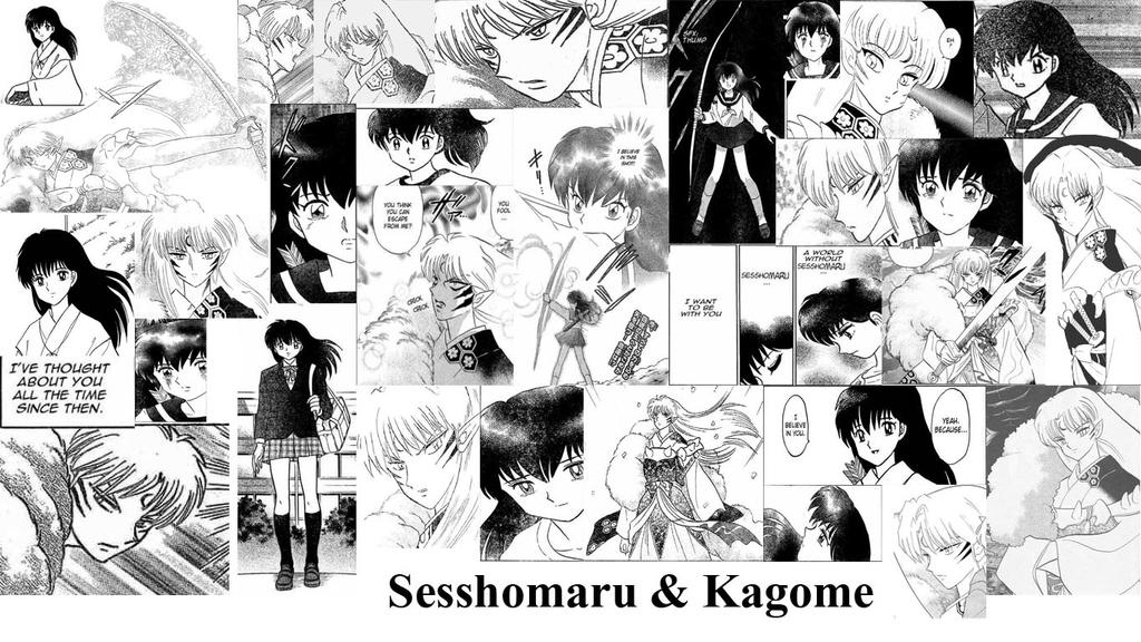 Sesshomaru Kagome manga Wallpaper