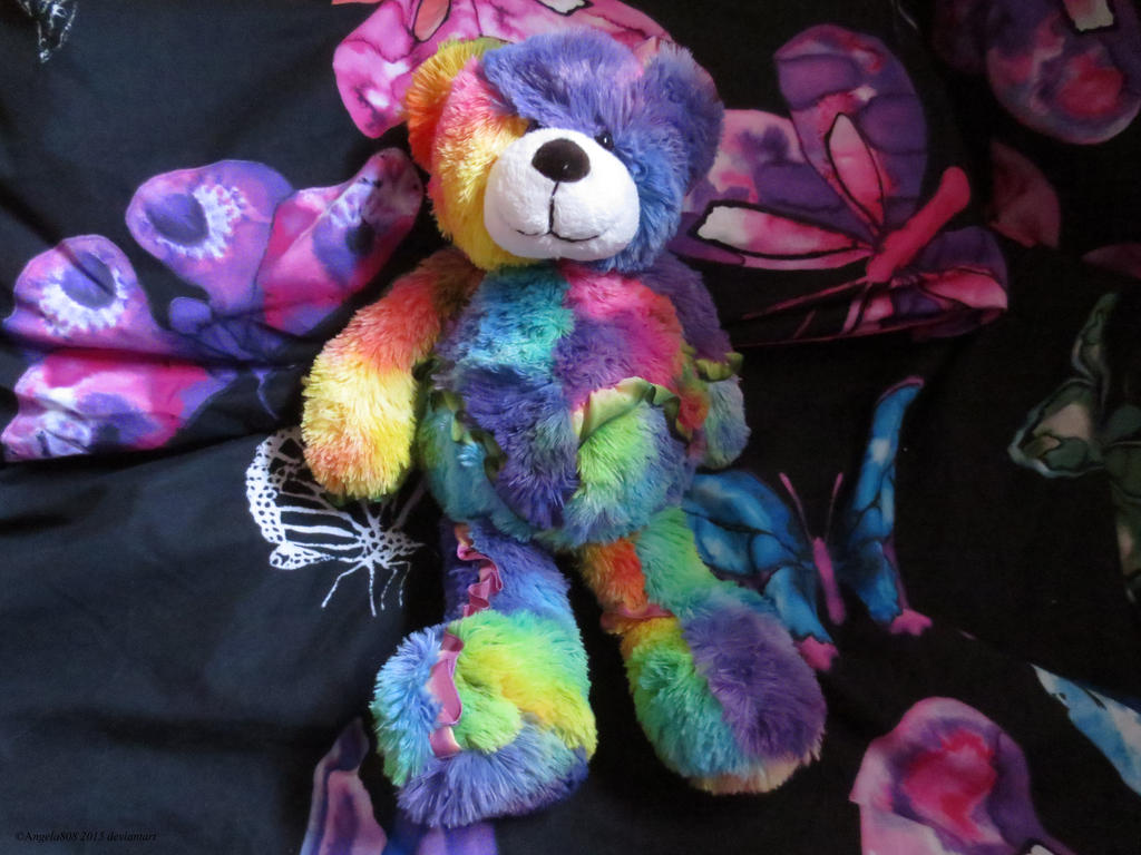 Rainbow teddy bear by angela808 on DeviantArt