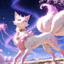 Blossom Fox Sovereign of the Starlit Cherry Sky