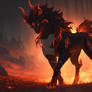 Infernal Flame Stallion with Glowing Runes