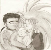 Tenchi Masaki + Ryoko + Child