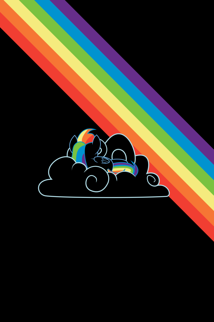 black rainbow wallpaper