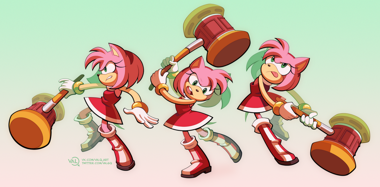 Amy Rose practice by Val-Q on DeviantArt