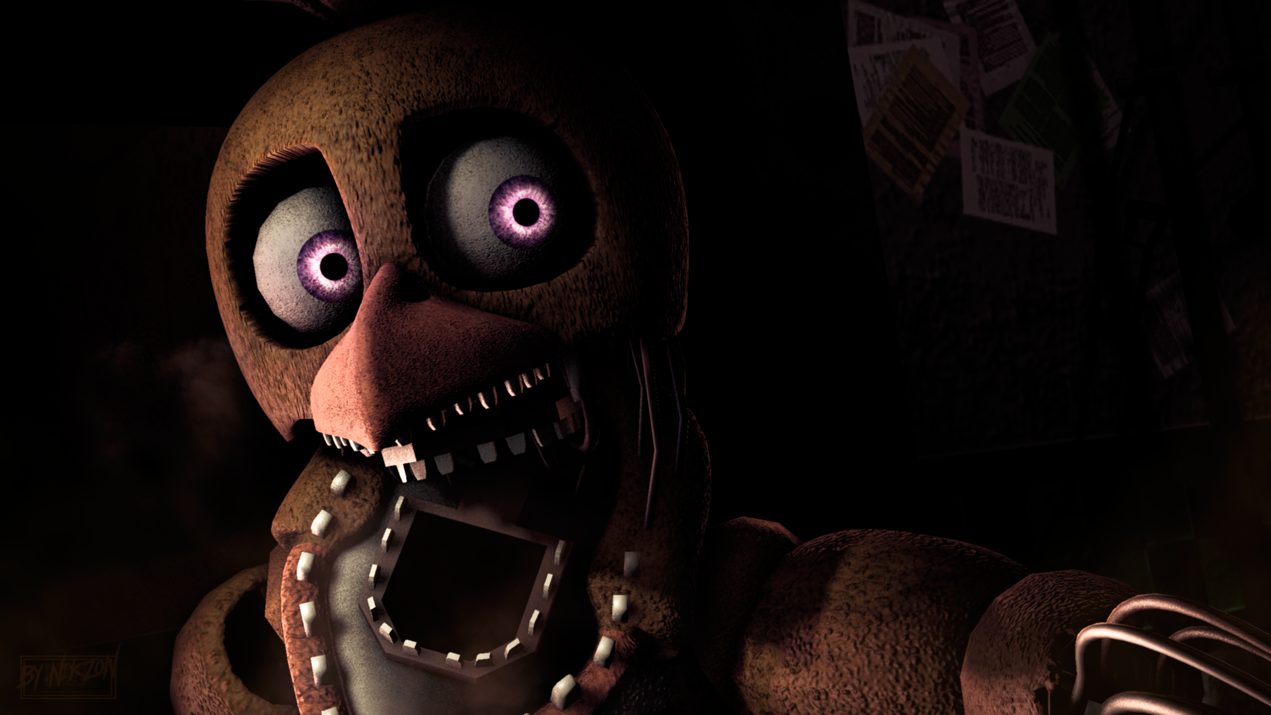 Withered Chica, fnaf chica HD wallpaper