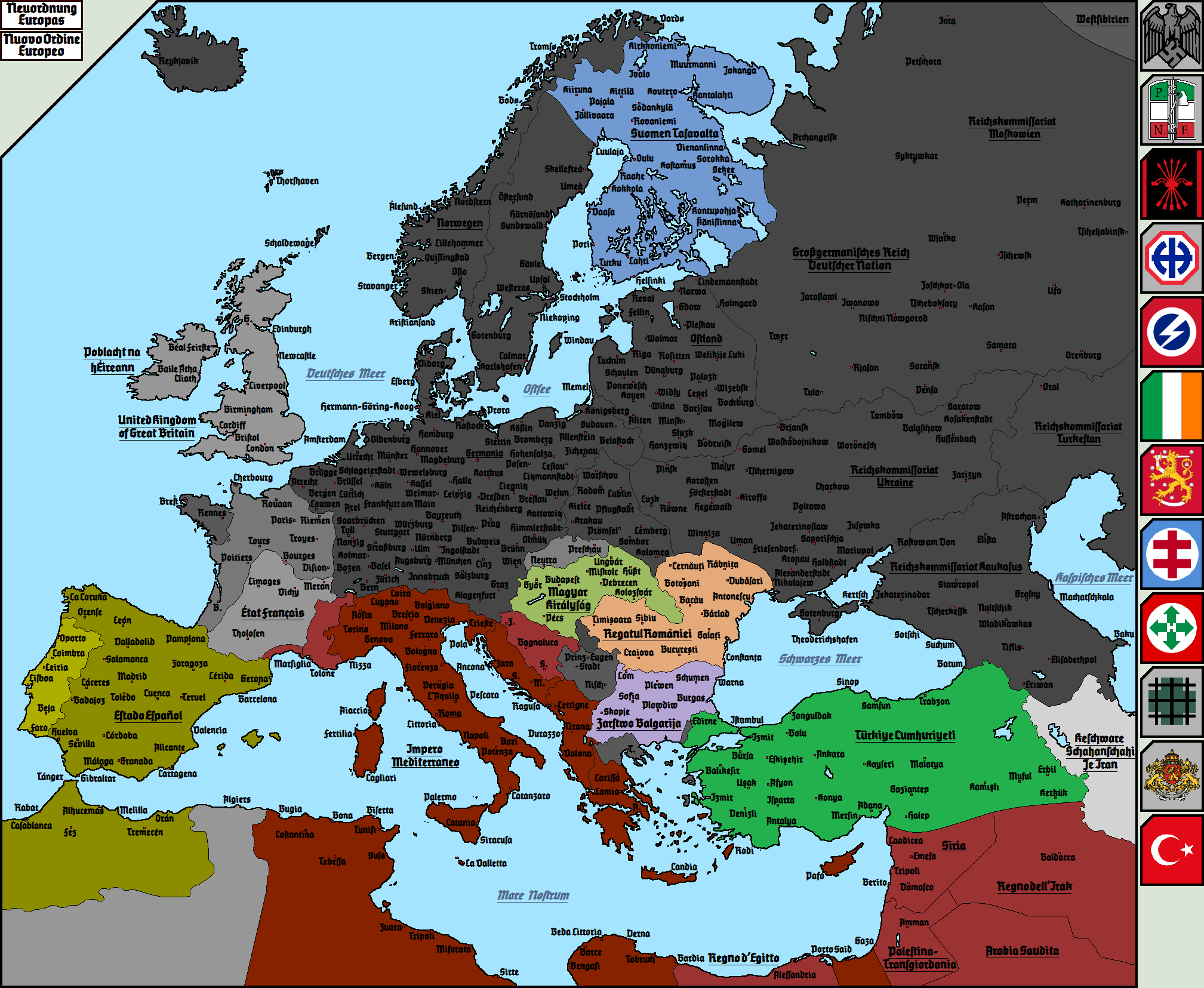 Third Reich Map Europe