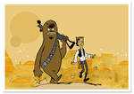 Han and Chewie out for a stroll by littlereddog