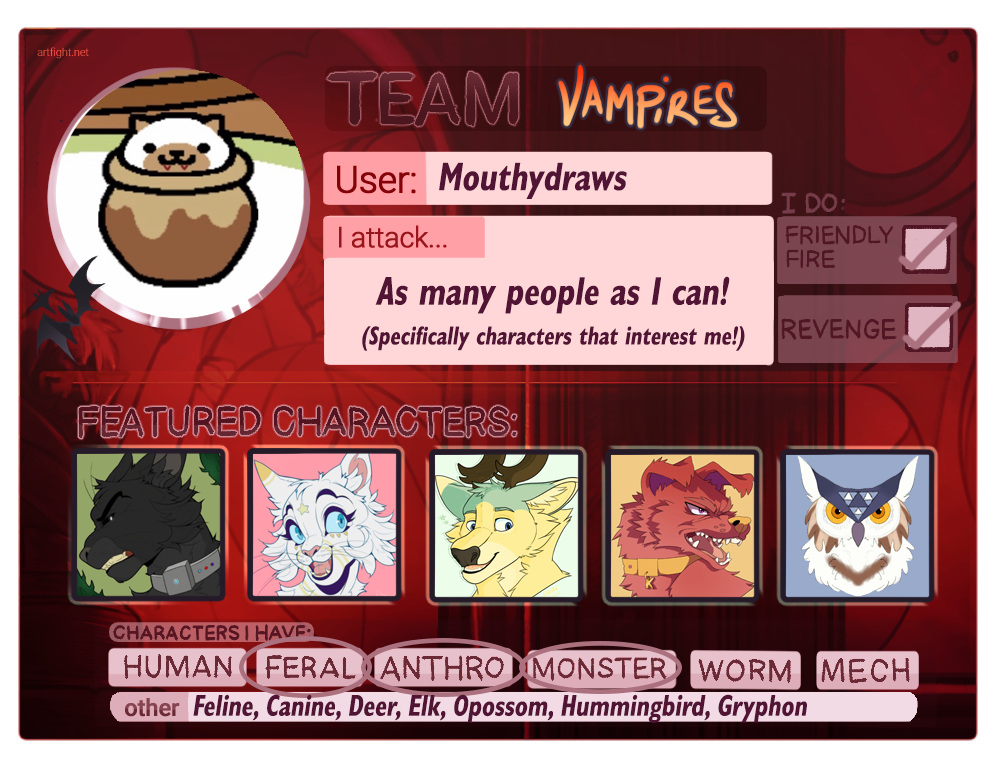 Art Fight 2023 Vampires By Artyfight Dg0nf6i by Mouthydraws on DeviantArt