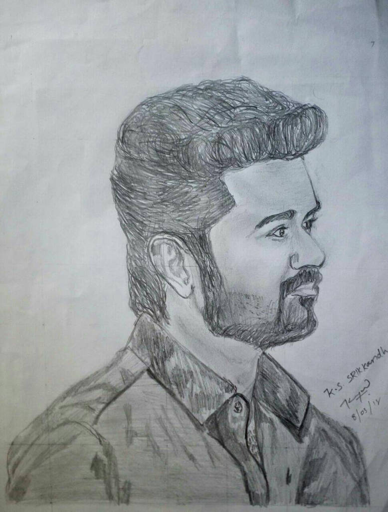 Vijay pencil sketch by Srikkandh on DeviantArt