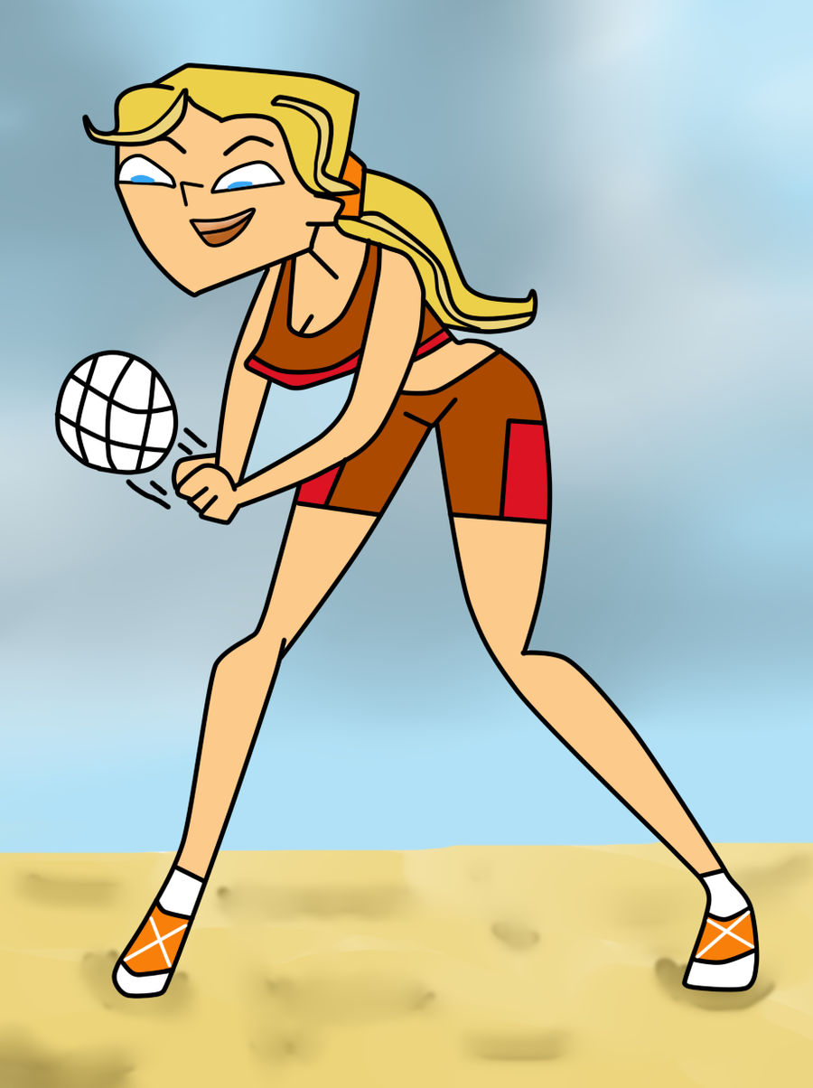 Lindsay playing volleyball