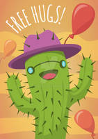 Cactus Illustration - Funny Poster