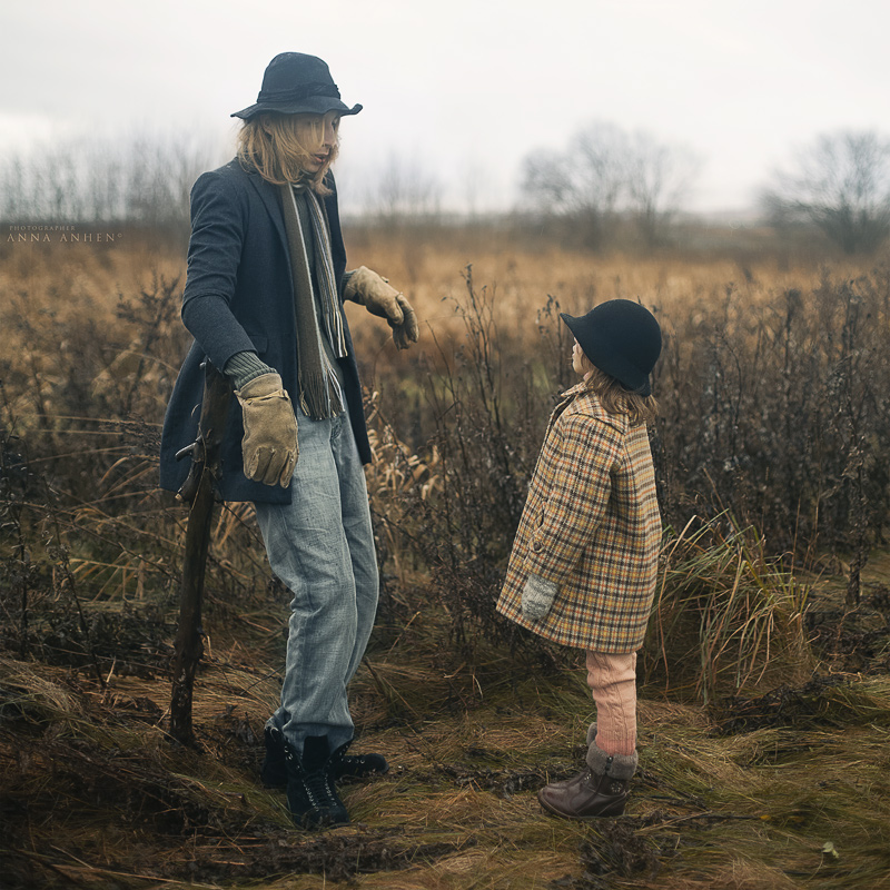 Girl and Scarecrow