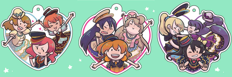 Love Live Clear Acrylic Charms!