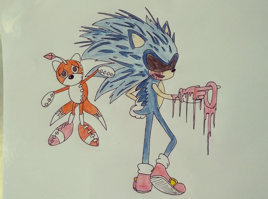 Pin by Gx on sonic.exe y otros  Tails doll, Drawing cartoon faces, Sonic fan  art
