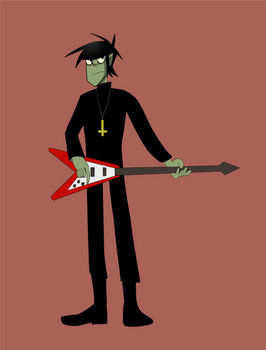 Murdoc-playing-bass