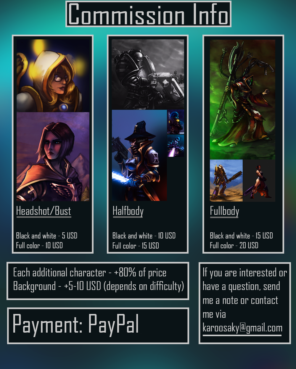 Commission Info list [OPEN]