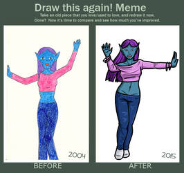 Draw this again: blue girl