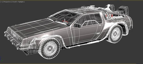 Delorean wireframe by paulelder