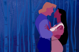 Graphic Pocahontas Scene