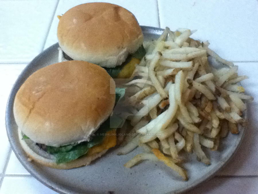 Burgers and fries