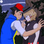 Amourshipping. Ash and Serena temptation