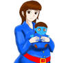 Violet Pregnant and with a Violet blueberry doll