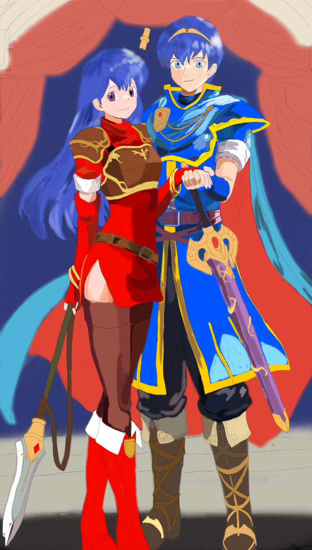 Marth and Caeda