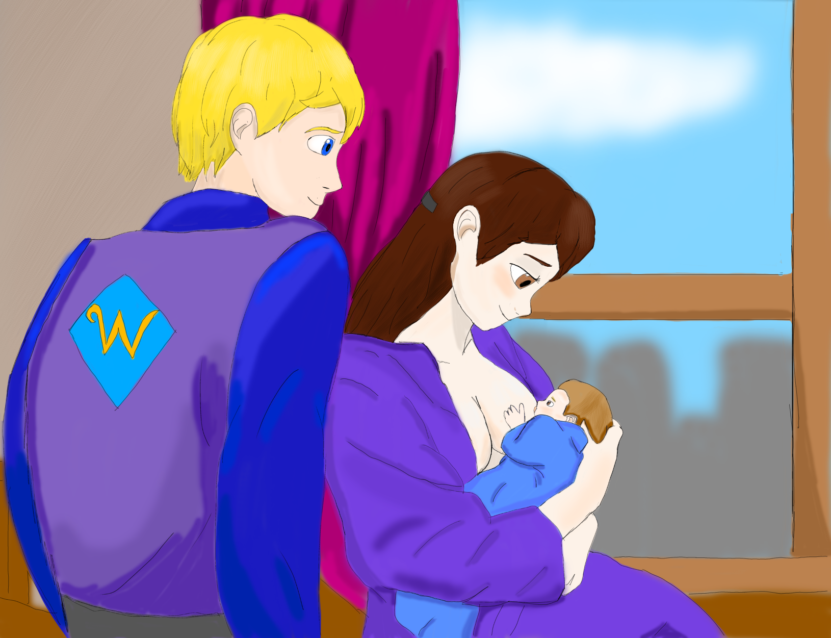 Charlie, Violet and baby Will