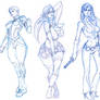 Triple Femme sketches