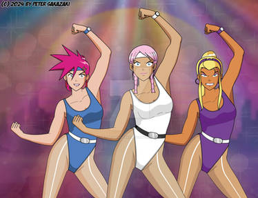 Milan, Muffy and Zoe (Aerobics)