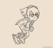 Zac running Sketch