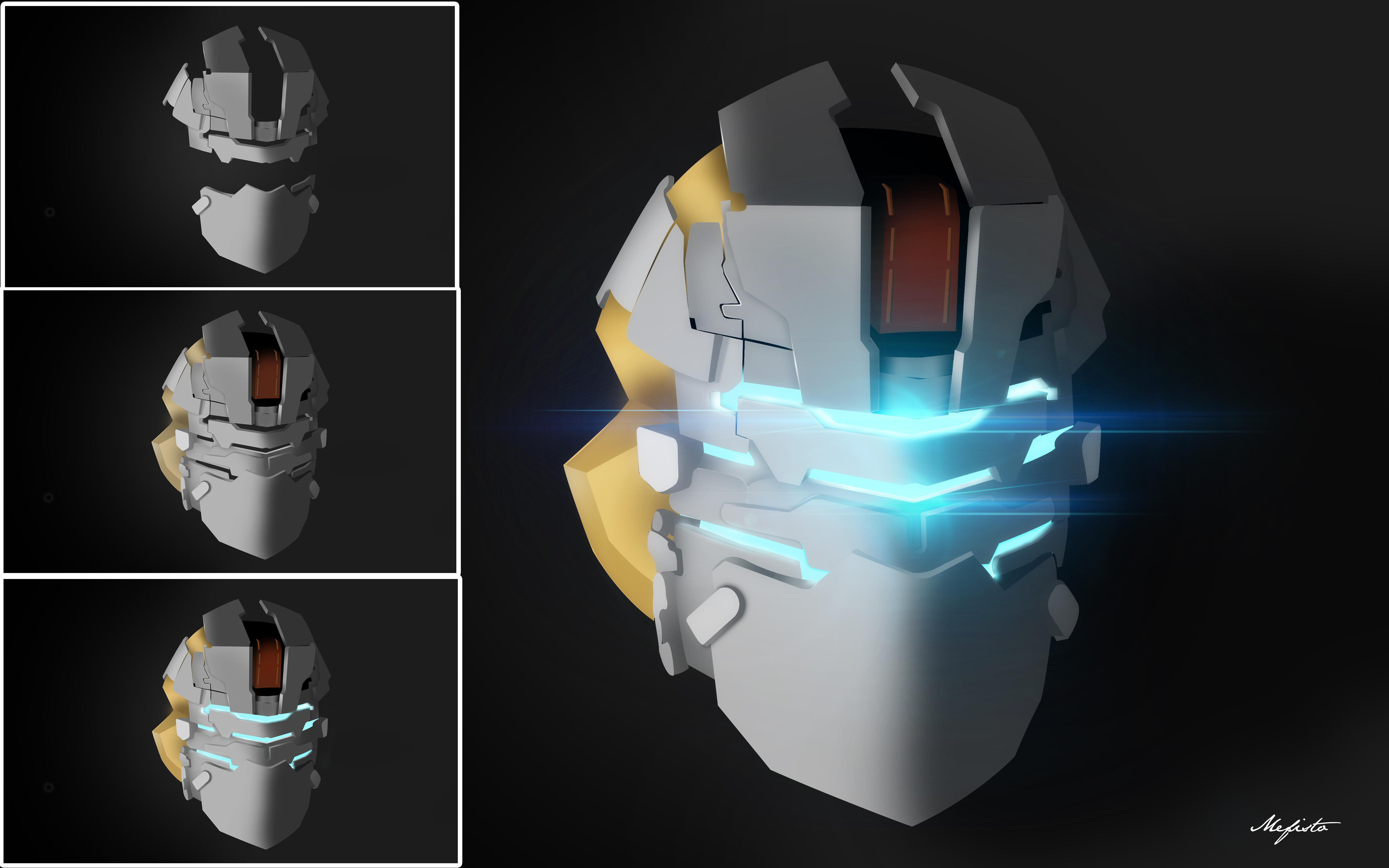 Dead Space 3 Isaac Helmet By Mefistodesign On Deviantart - roblox dead space helmet