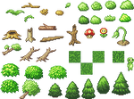 Pixel-Wood-and-Trees by dreamer-aruki
