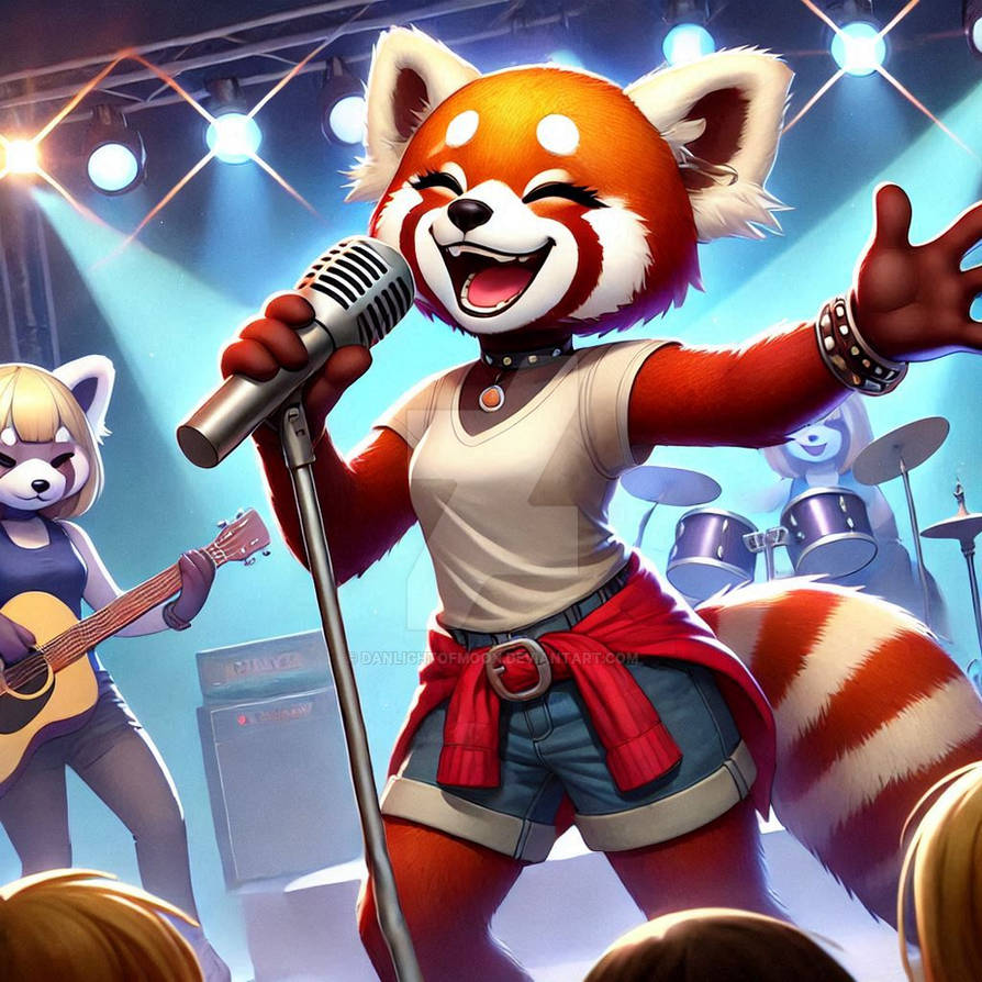 Rock Red Panda by DanLightOfMoon on DeviantArt