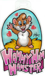 Hammy Ham Hamster Badge