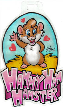 Hammy Ham Hamster Badge