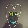 Yellow and Blue Heart 