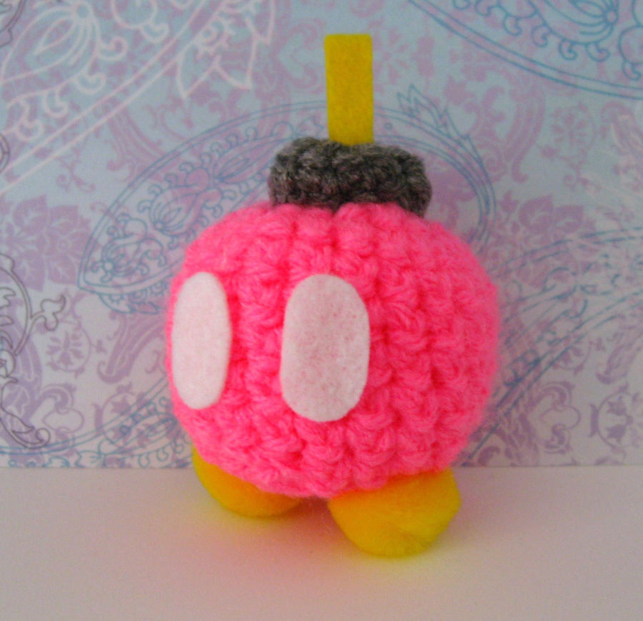 Pink Bob-Omb Amigurumi Plushie