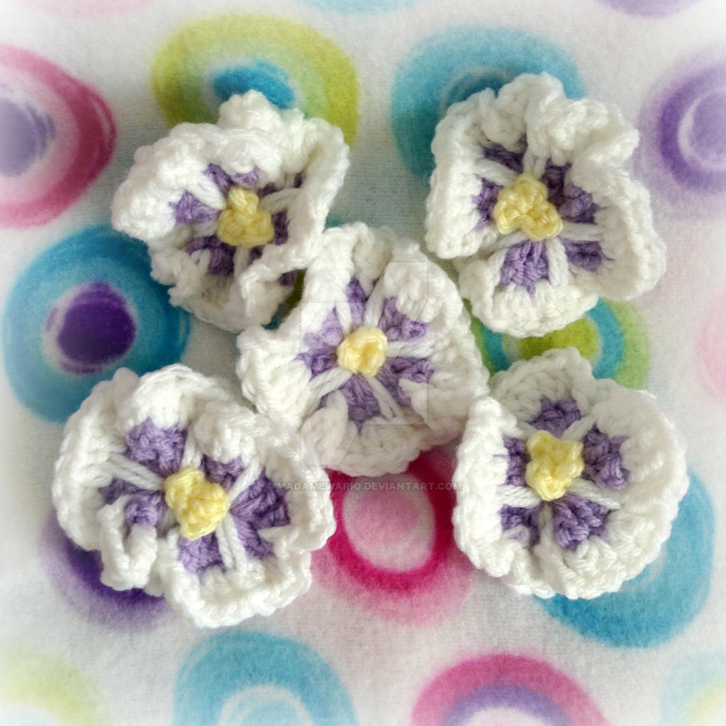 Thoughtful Crochet Pansies