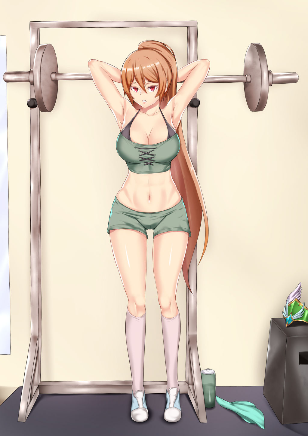 Andaria working out (Breave Frontier) by AsterCrowley