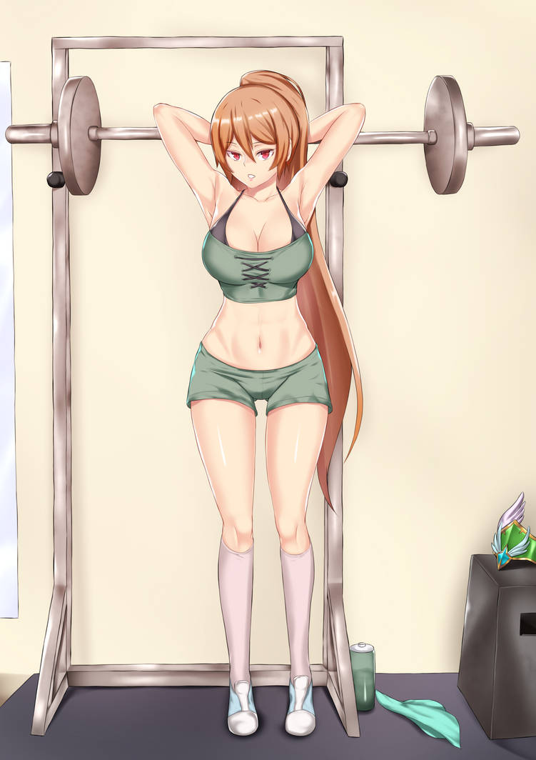 Andaria working out (Breave Frontier) by AsterCrowley