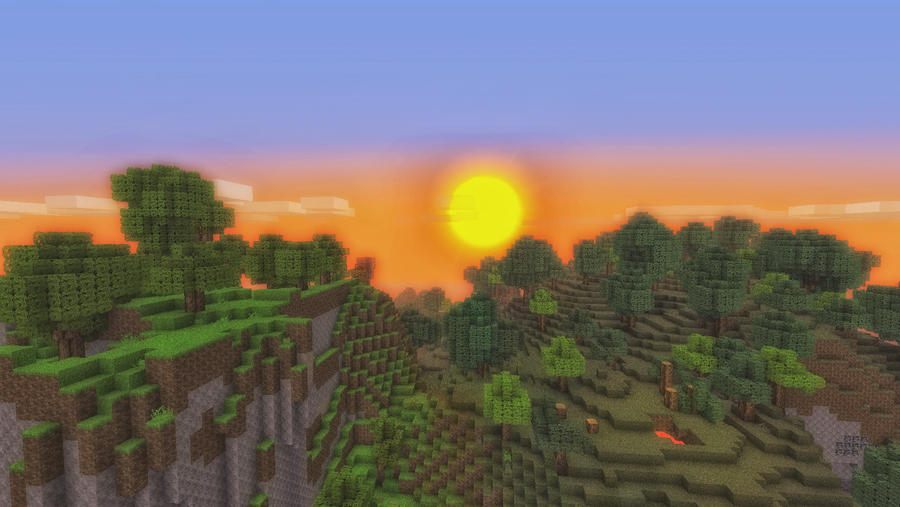 Minecraft Sun Rise Minecraft Sun Rise by darkmadcreature on DeviantArt