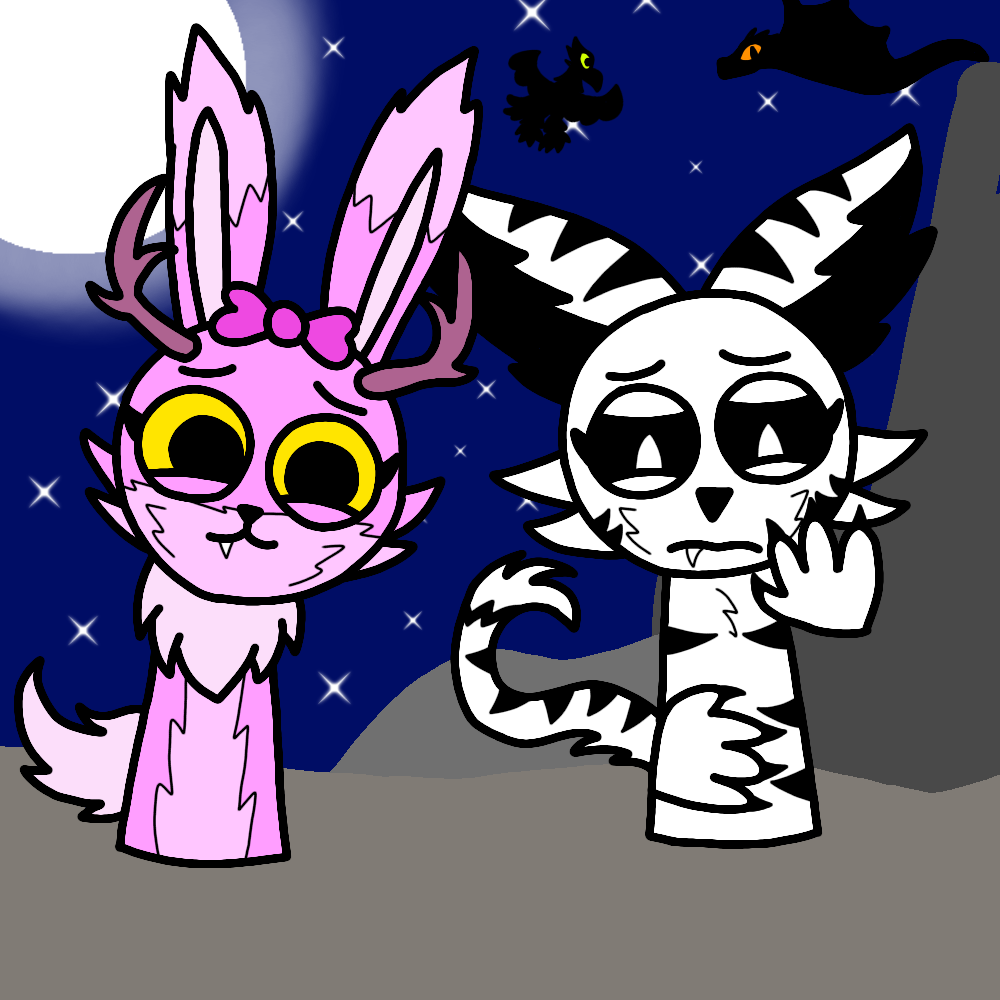 Wererabbit Pinki and Weretiger Wanda by NatiDragon on DeviantArt