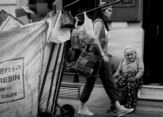 paper woman and girl