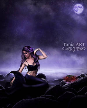 The Purple Mermaid by TaniaART