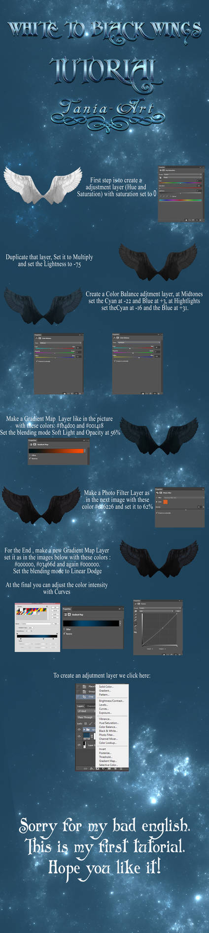 White to Black Wings TUTORIAL